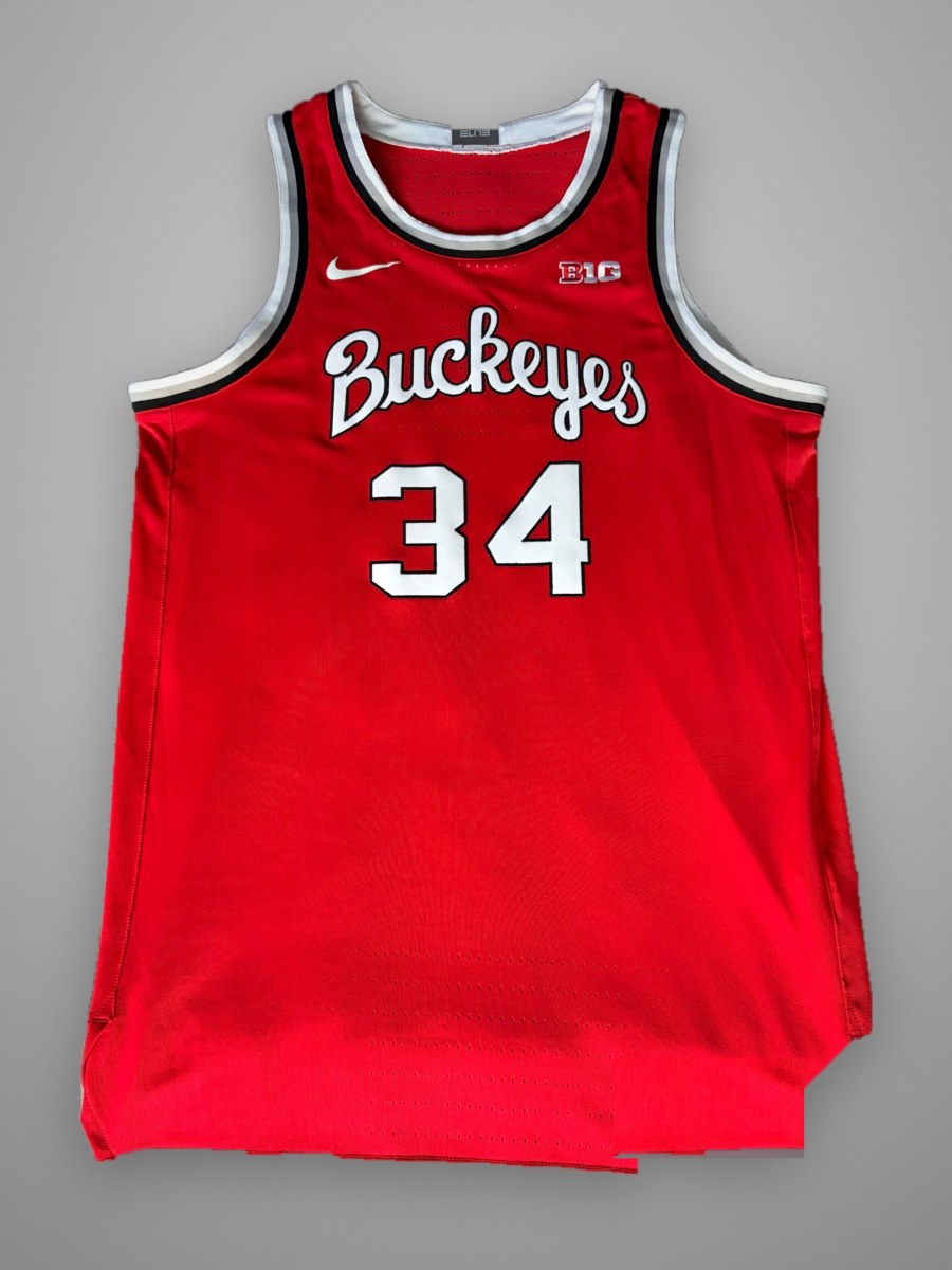 Front of Scott Zack's number 34 Buckeyes jersey
